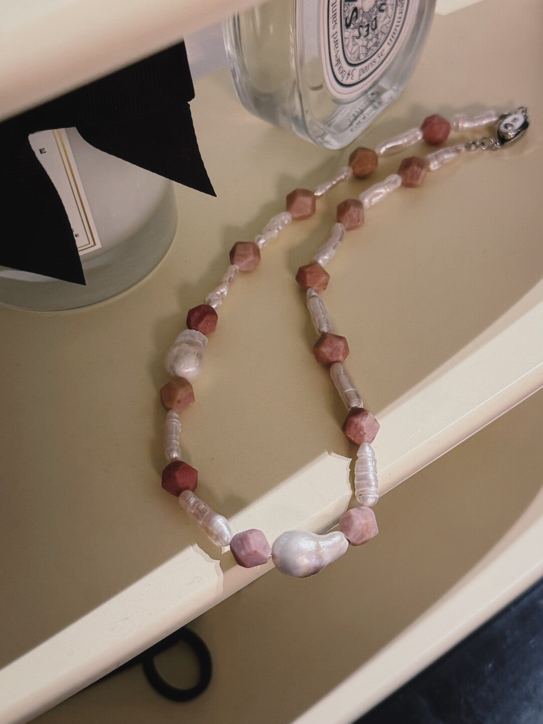 Pharpha Rhodonite Pearl Necklace