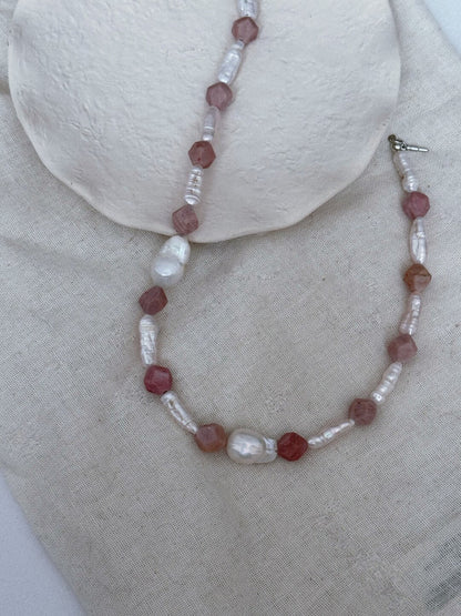 Pharpha Rhodonite Pearl Necklace
