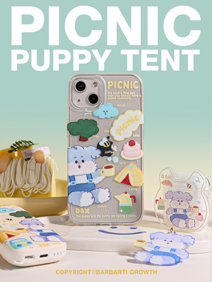 Picnic Puppy Printed Phone Case