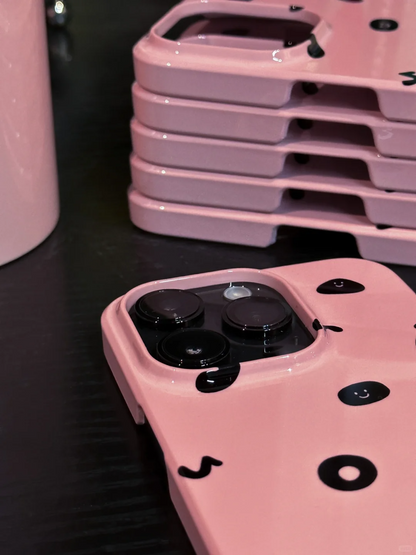 Pink Black Bean Printed Funny Phone Case