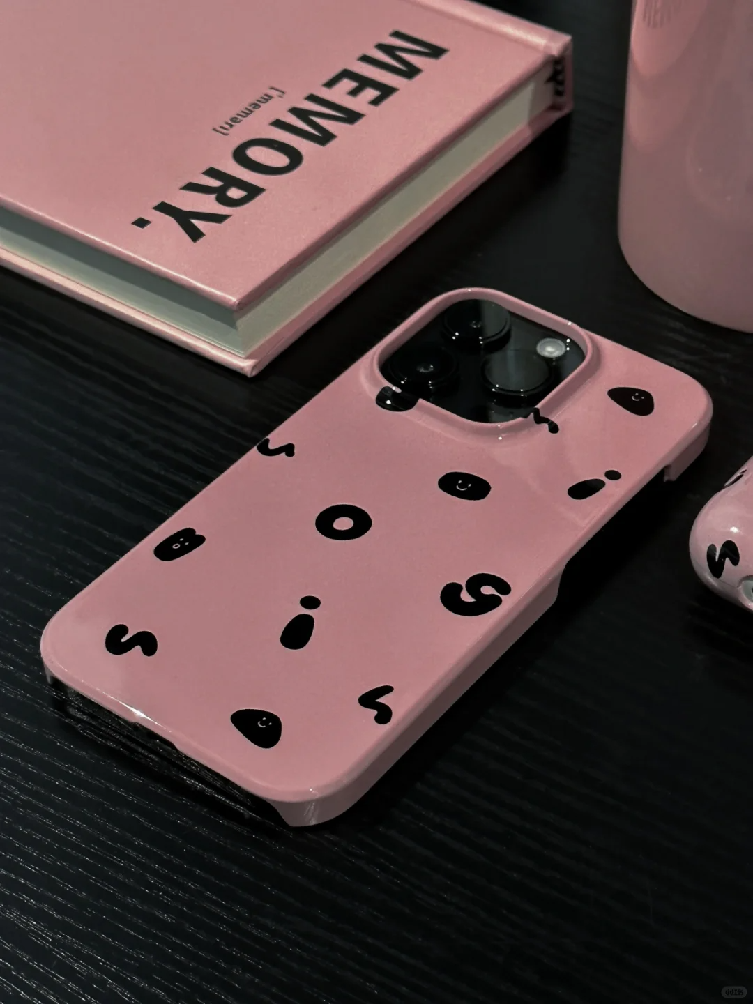 Pink Black Bean Printed Funny Phone Case