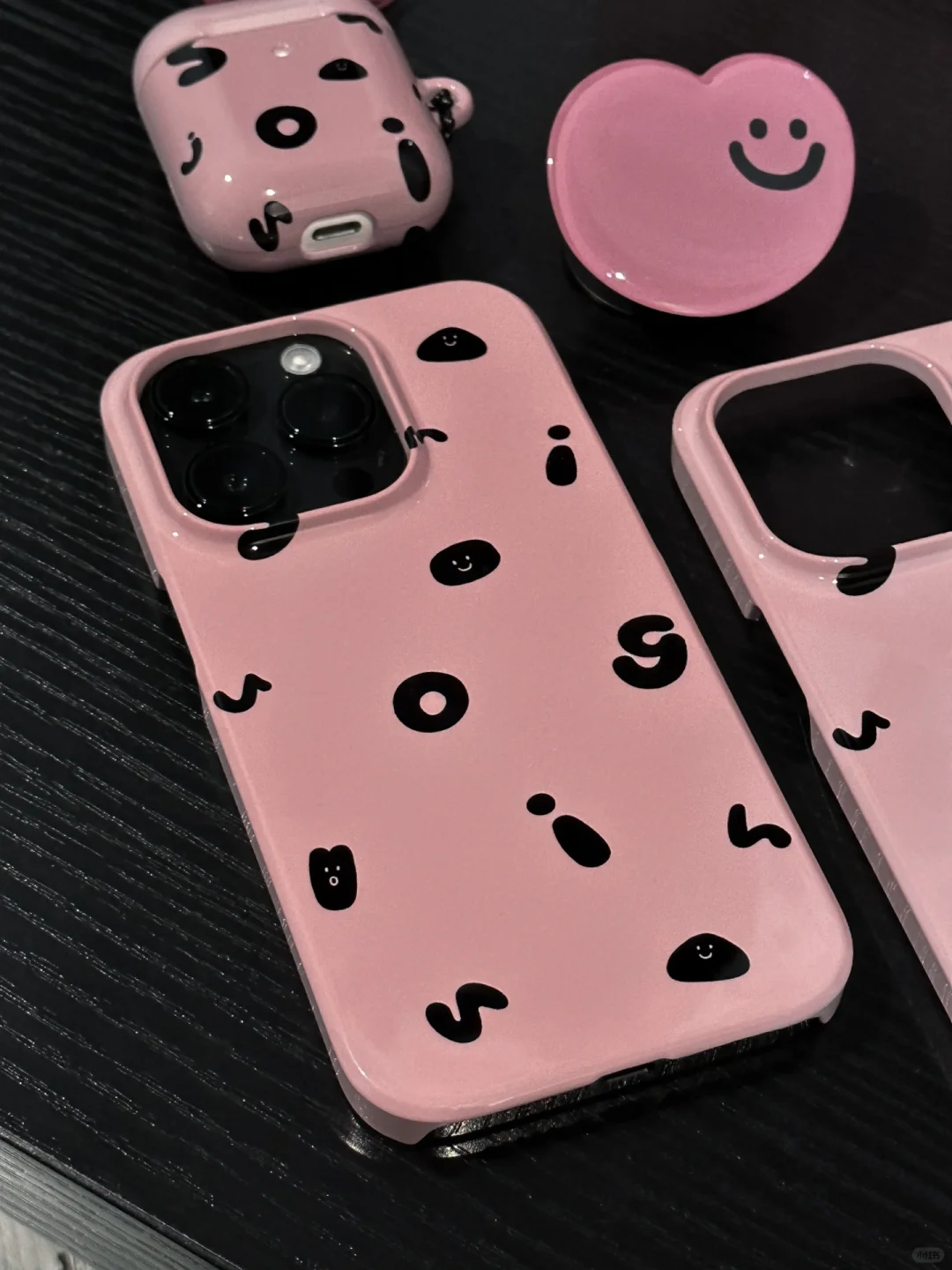 Pink Black Bean Printed Funny Phone Case