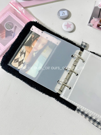 Pink Black Stars Card Organizer