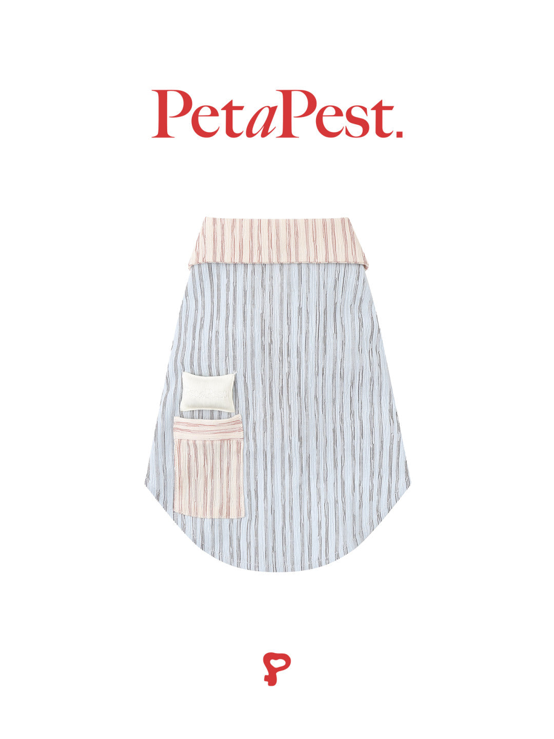 Pink Blue Striped Cat Dog Shirt