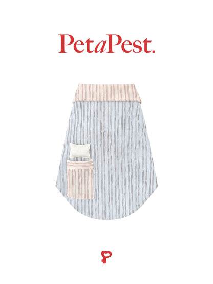 Pink Blue Striped Cat Dog Shirt