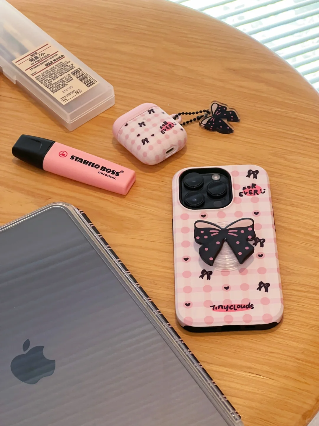 Pink Bow Printed Phone Case