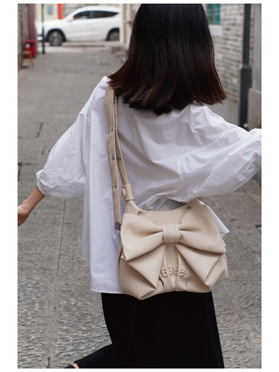 Pink Bow Shoulder Crossbody Bag