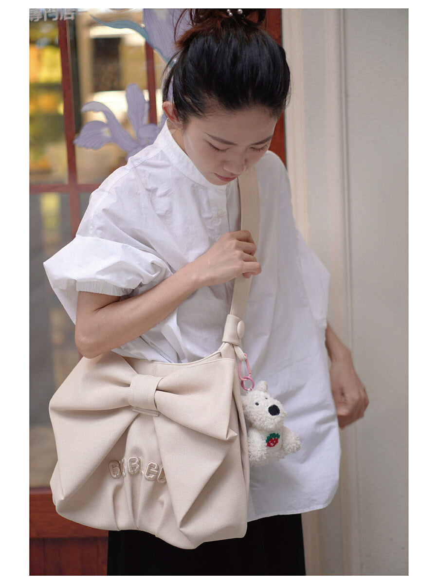 Pink Bow Shoulder Crossbody Bag