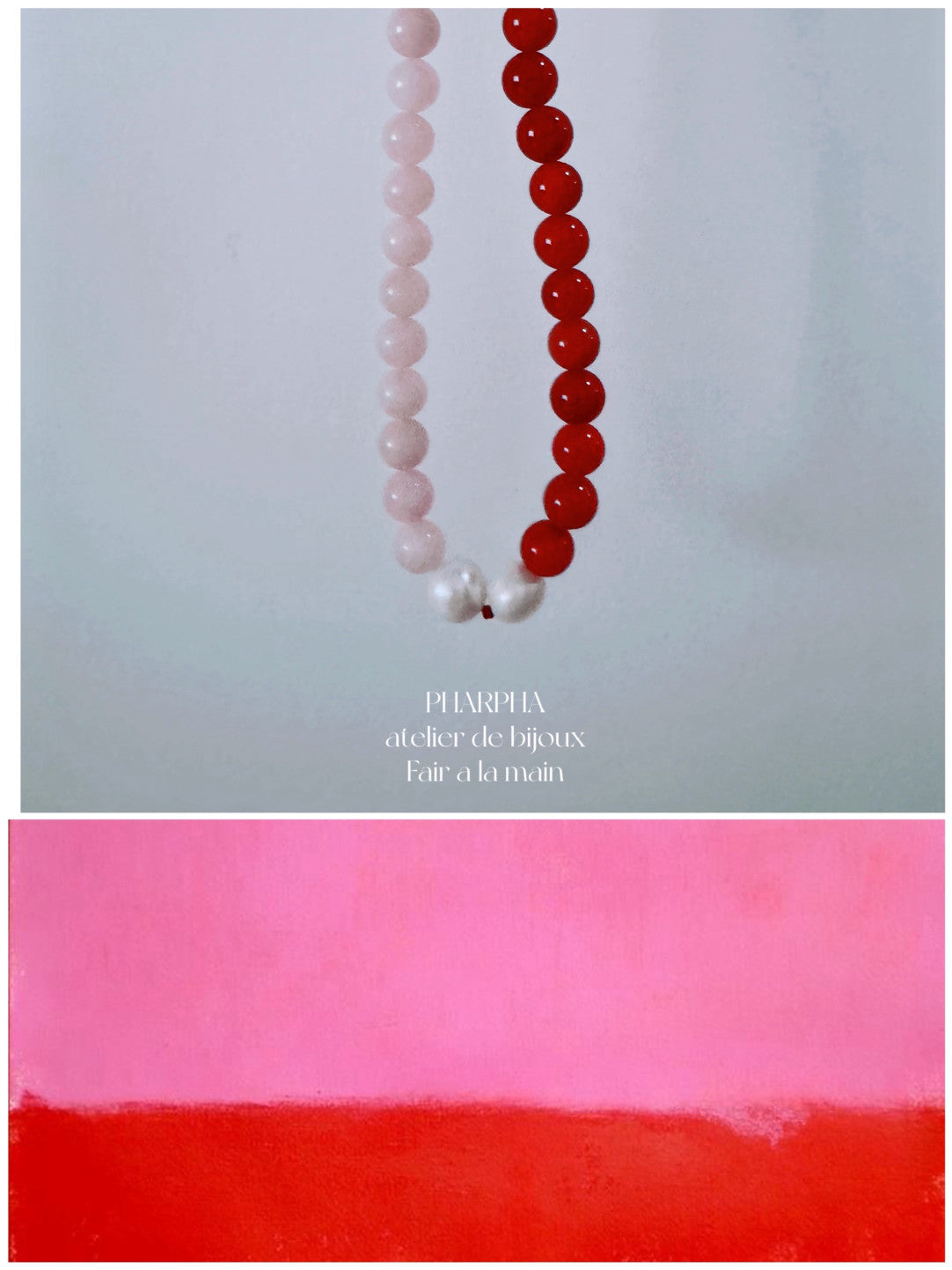 Pink Crystal Agate Beaded Necklace