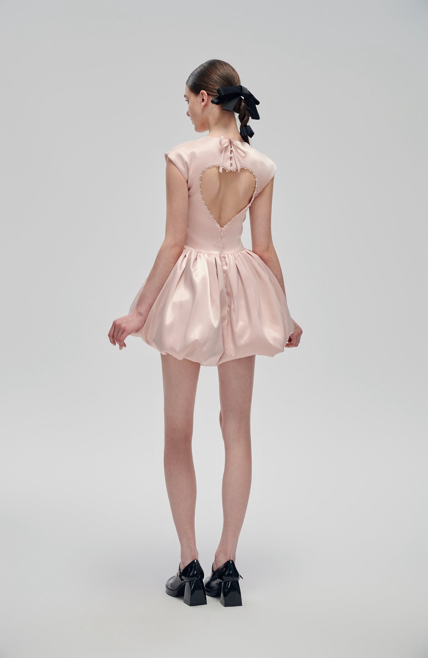 Pink Mini Dress with Open Heart Back | Dress | Three Fleas Pink Mini Dress with Open Heart Back | Dress | Three Fleas