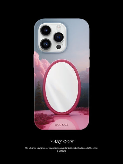 Pink Mirror Printed Phone Case