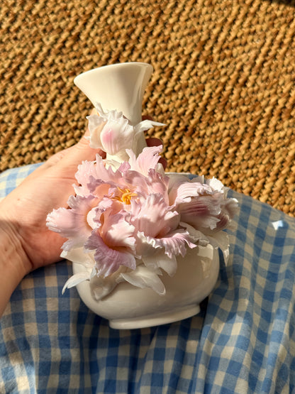 Pink Peony Ceramic Vase