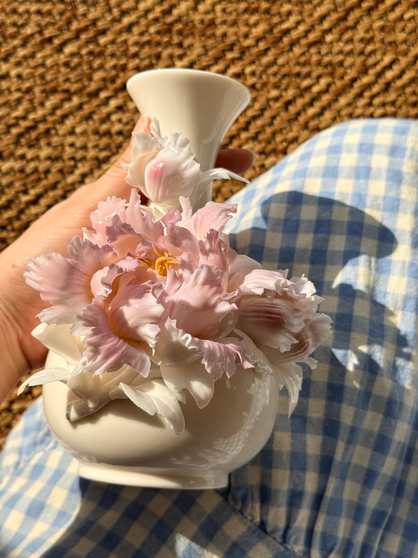 Pink Peony Ceramic Vase