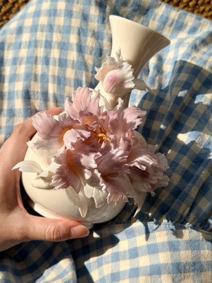 Pink Peony Ceramic Vase
