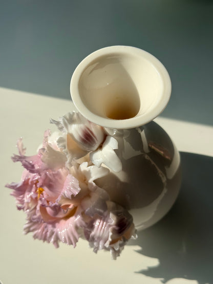 Pink Peony Ceramic Vase