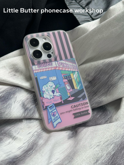 「Original」Pink Sheep Cafe Printed Phone Case
