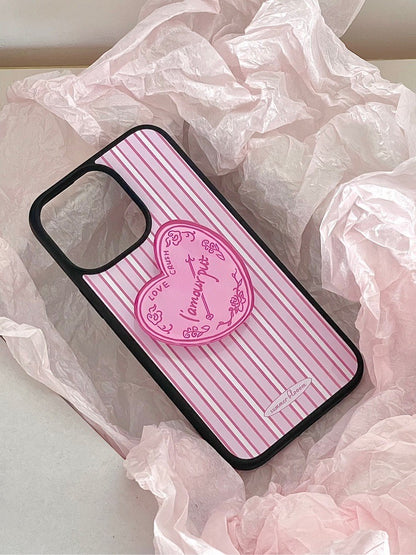 Pink Stripe Printed Phone Case | iPhone Accessories | Three Fleas Pink Stripe Printed Phone Case | iPhone Accessories | Three Fleas
