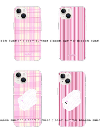Pink Striped Plaid Phone Case