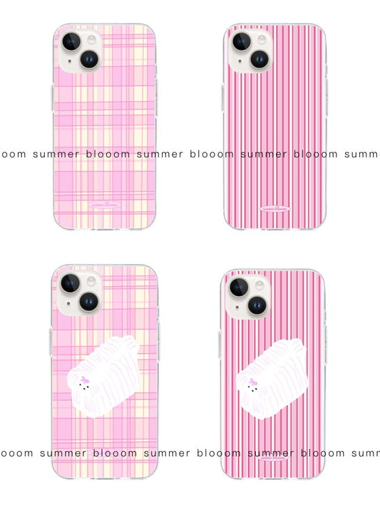 Pink Striped Plaid Phone Case