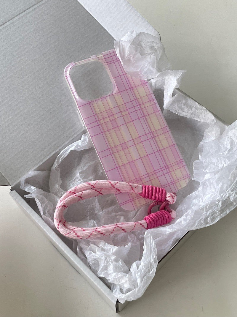 Pink Striped Plaid Phone Case