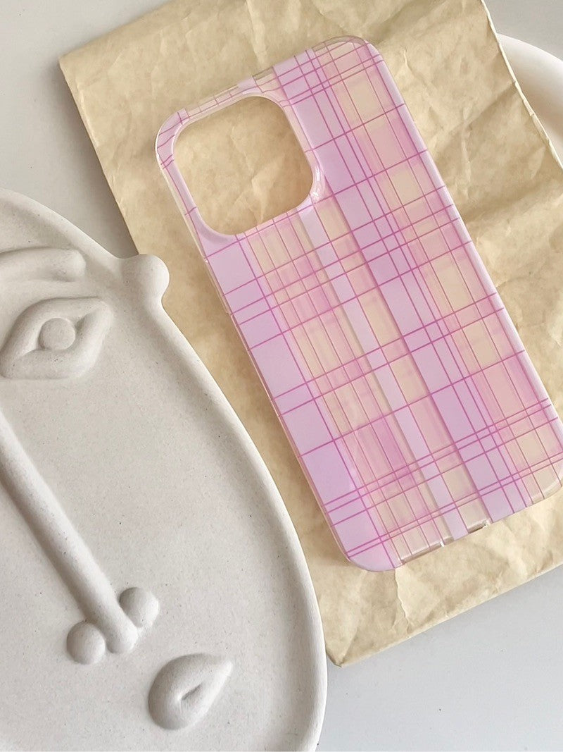 Pink Striped Plaid Phone Case