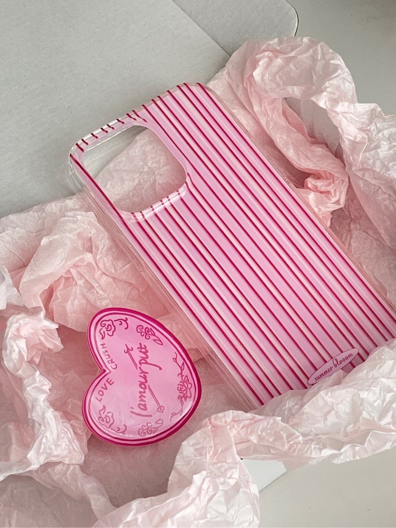 Pink Striped Plaid Phone Case