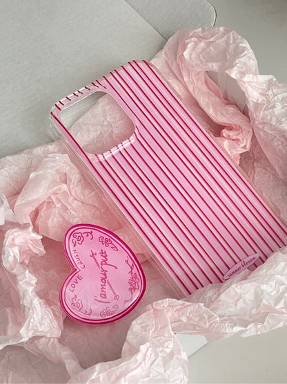 Pink Striped Plaid Phone Case