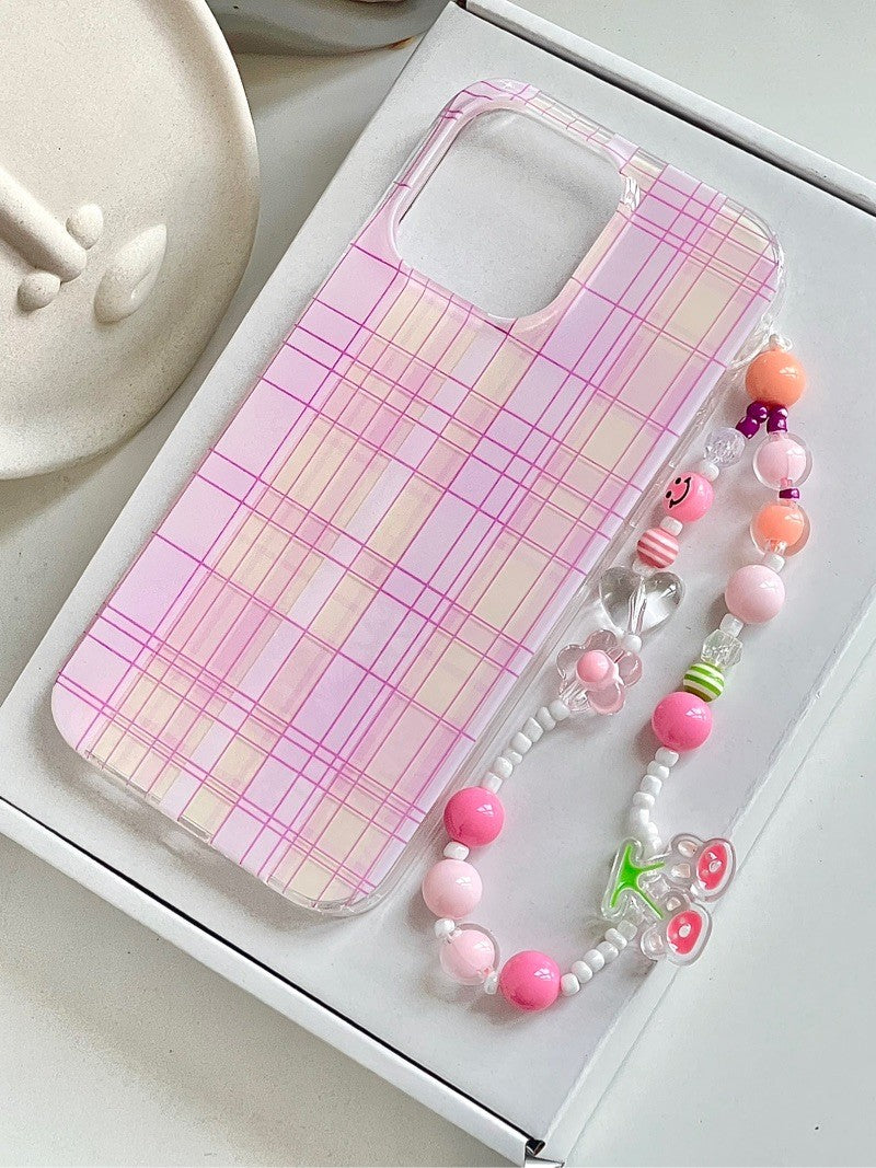 Pink Striped Plaid Phone Case