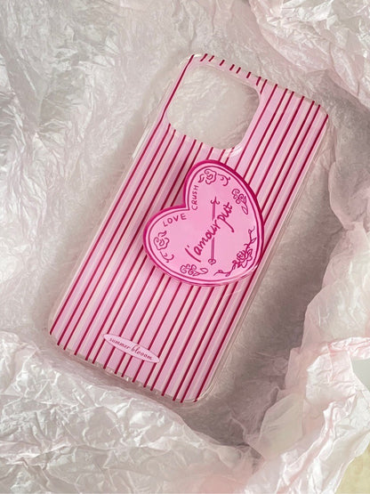 Pink Striped Plaid Phone Case