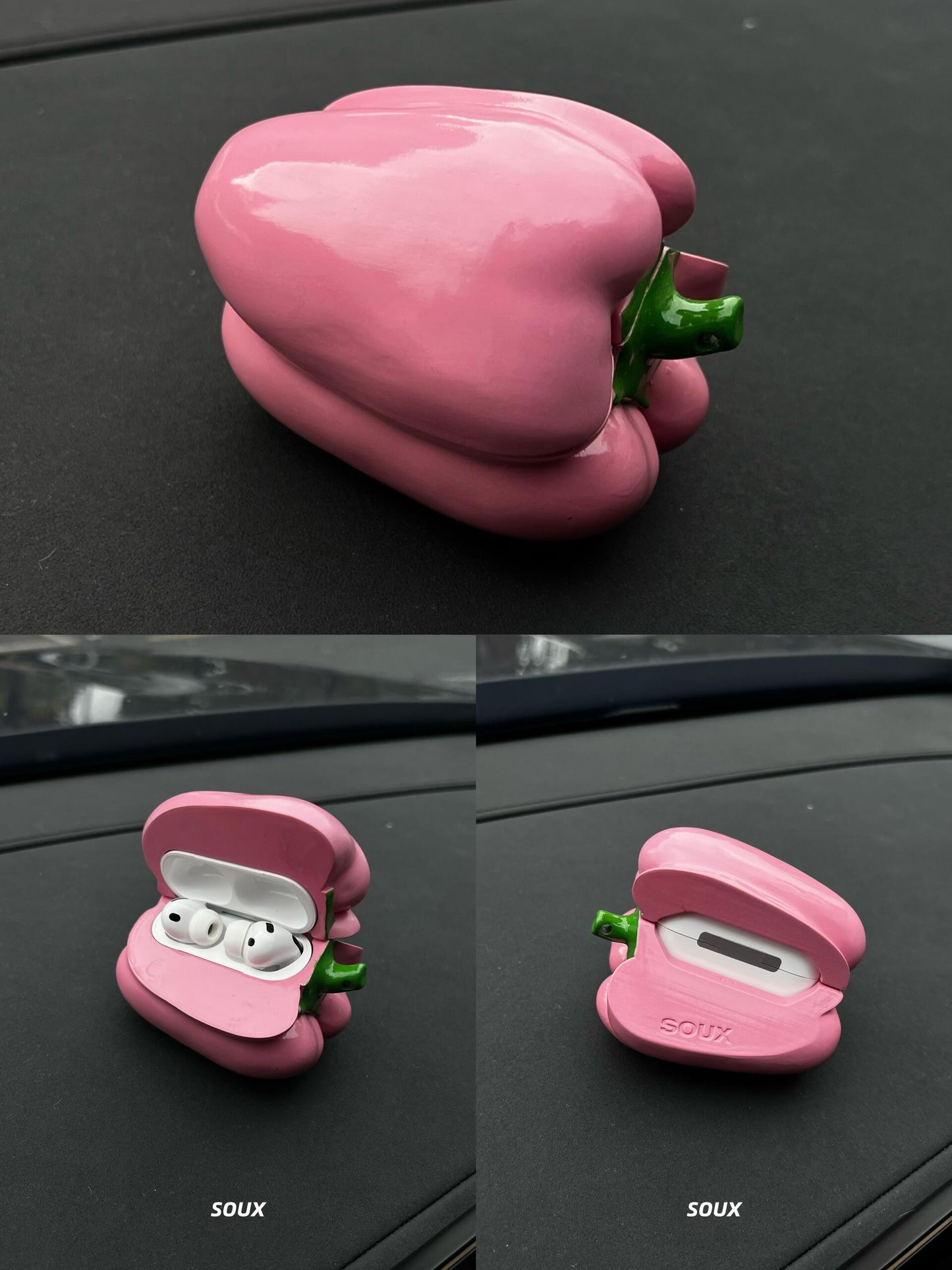 Pink Sweet Pepper AirPods Case | AirPods Case | Three Fleas