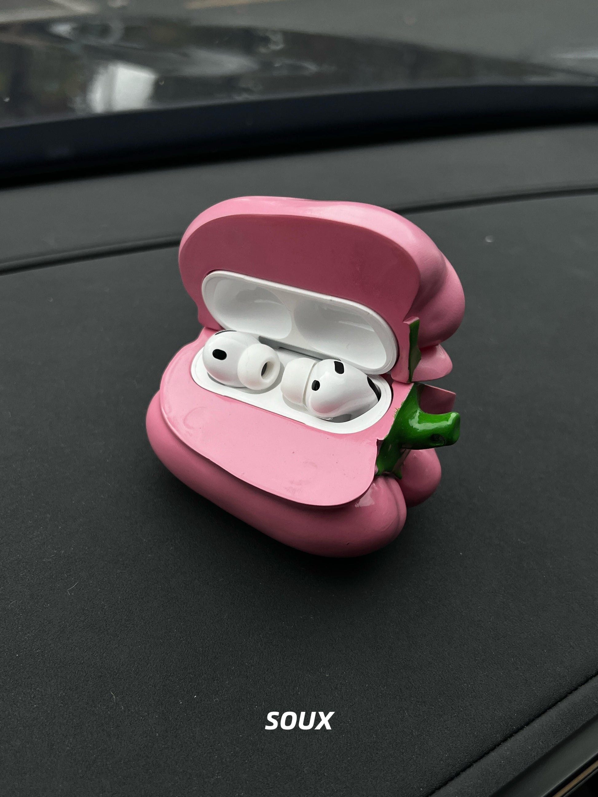 Pink Sweet Pepper AirPods Case | AirPods Case | Three Fleas