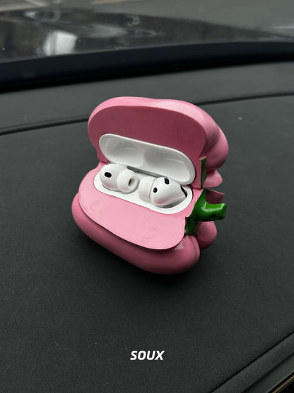Pink Sweet Pepper AirPods Case | AirPods Case | Three Fleas