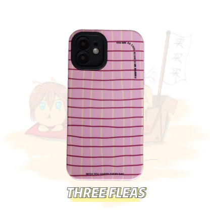 Pink Yellow Plaid Blue Stripe Phone Case