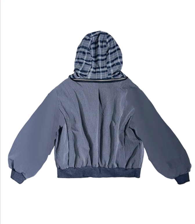 Plaid Patchwork Sweet-Cool Baseball Jacket