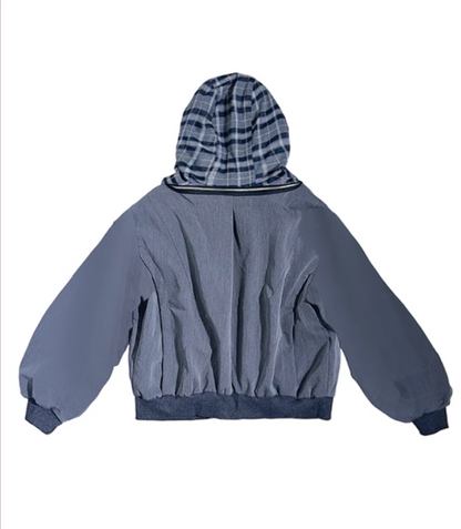 Plaid Patchwork Sweet-Cool Baseball Jacket