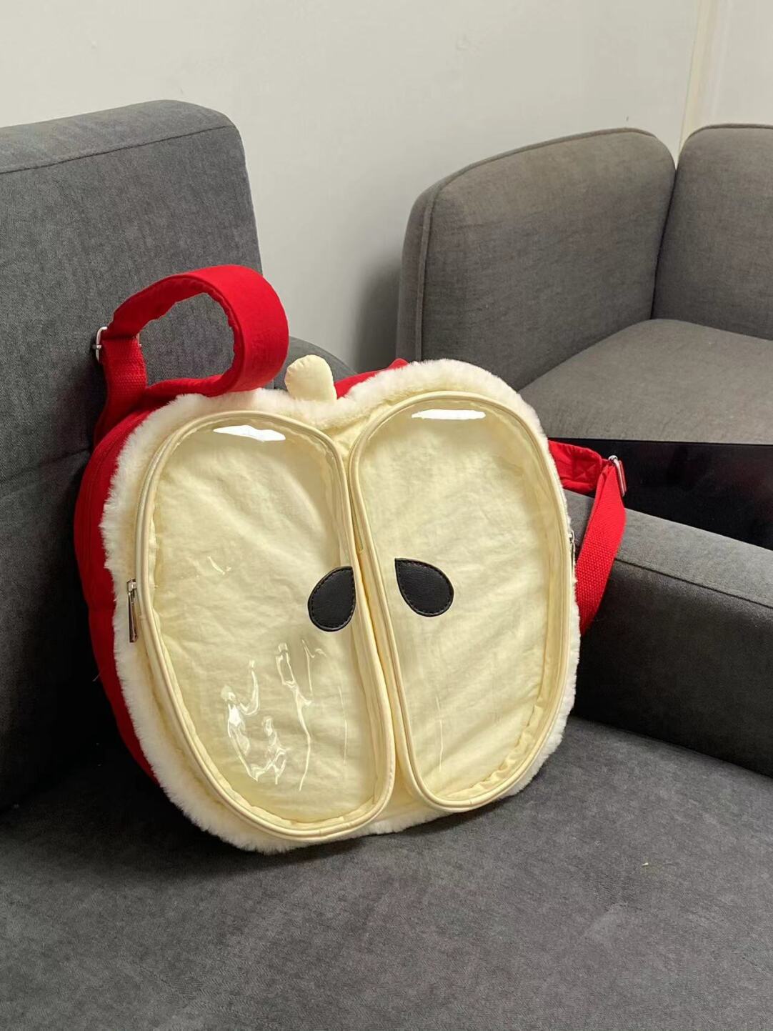 Plush Apple-Shaped Ita Backpack