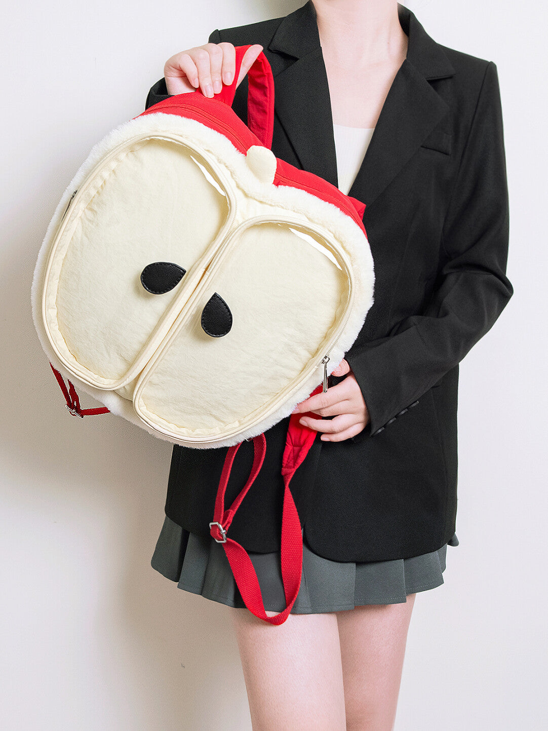 Plush Apple-Shaped Ita Backpack