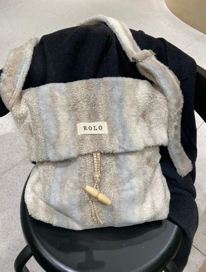 Plush Flip Crossbody Bag
