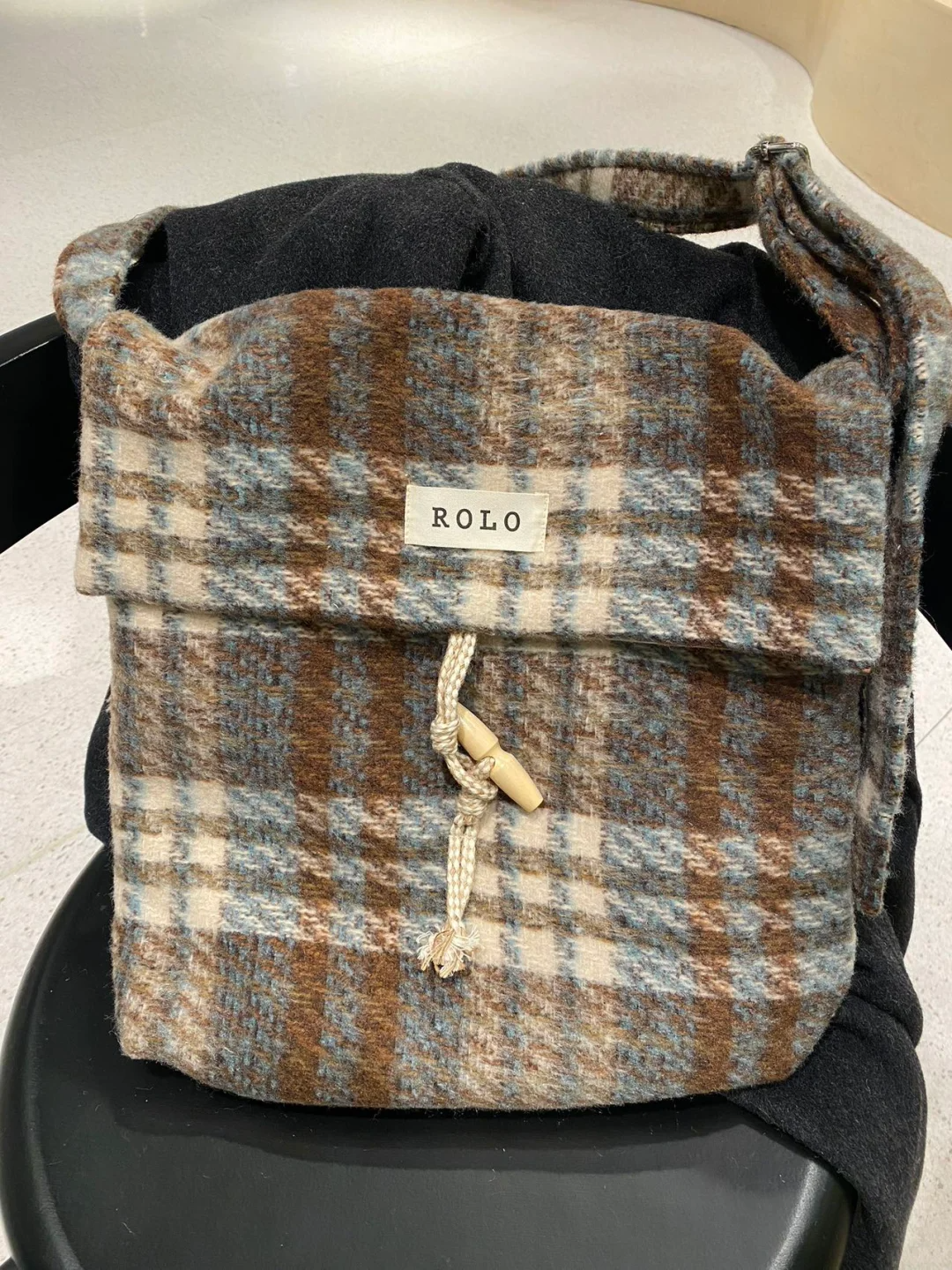 Plush Flip Messenger Crossbody Bag