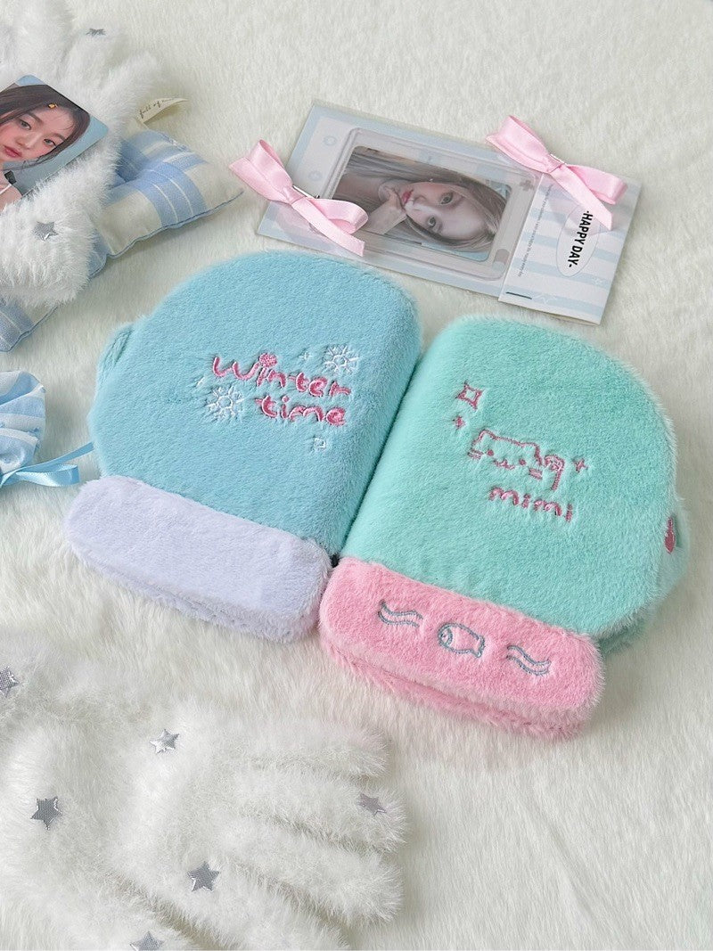 Plush Gloves Mini 3 inch 3 Ring Binder