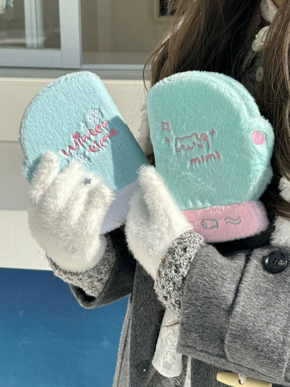 Plush Gloves Mini 3 inch 3 Ring Binder