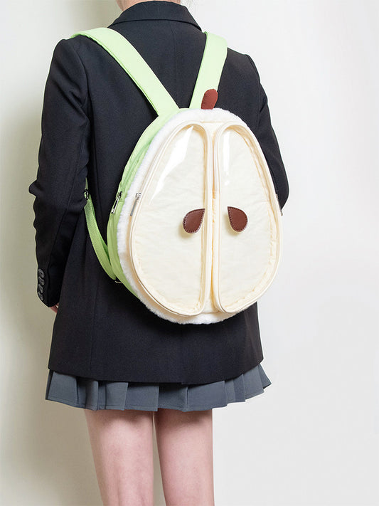 Plush Pear-Shaped Ita Backpack | Bag | Three Fleas