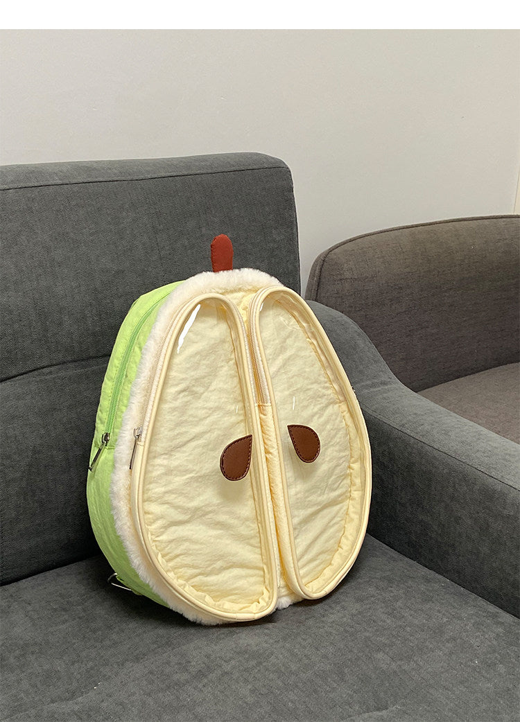 Plush Pear-Shaped Ita Backpack | Bag | Three Fleas
