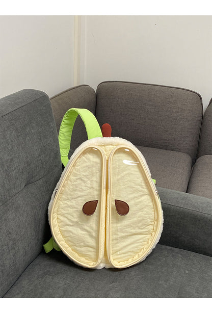 Plush Pear-Shaped Ita Backpack | Bag | Three Fleas