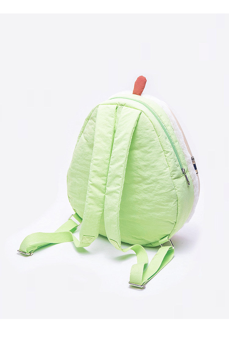 Plush Pear-Shaped Ita Backpack | Bag | Three Fleas