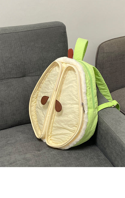 Plush Pear-Shaped Ita Backpack | Bag | Three Fleas