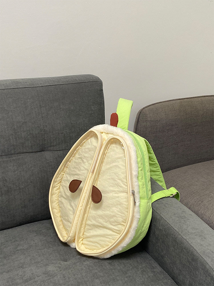 Plush Pear-Shaped Ita Backpack | Bag | Three Fleas