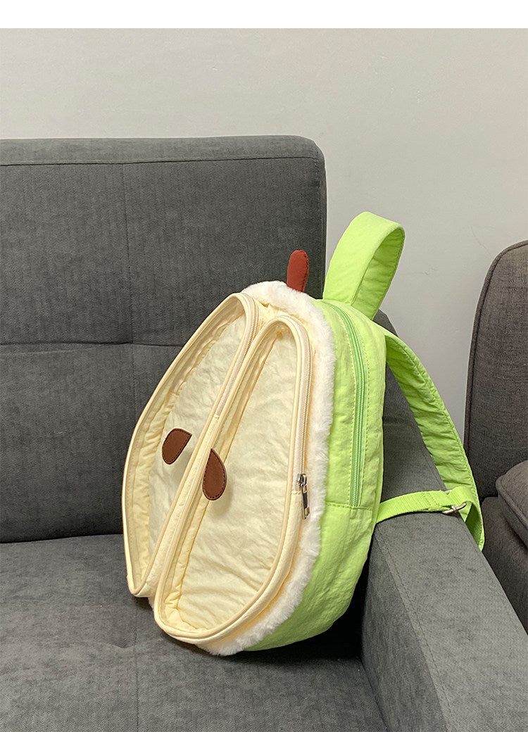 Plush Pear-Shaped Ita Backpack | Bag | Three Fleas