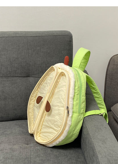 Plush Pear-Shaped Ita Backpack | Bag | Three Fleas