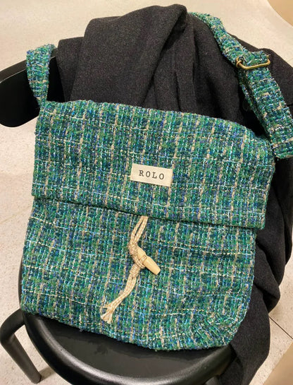 Plush Flip Messenger Crossbody Bag